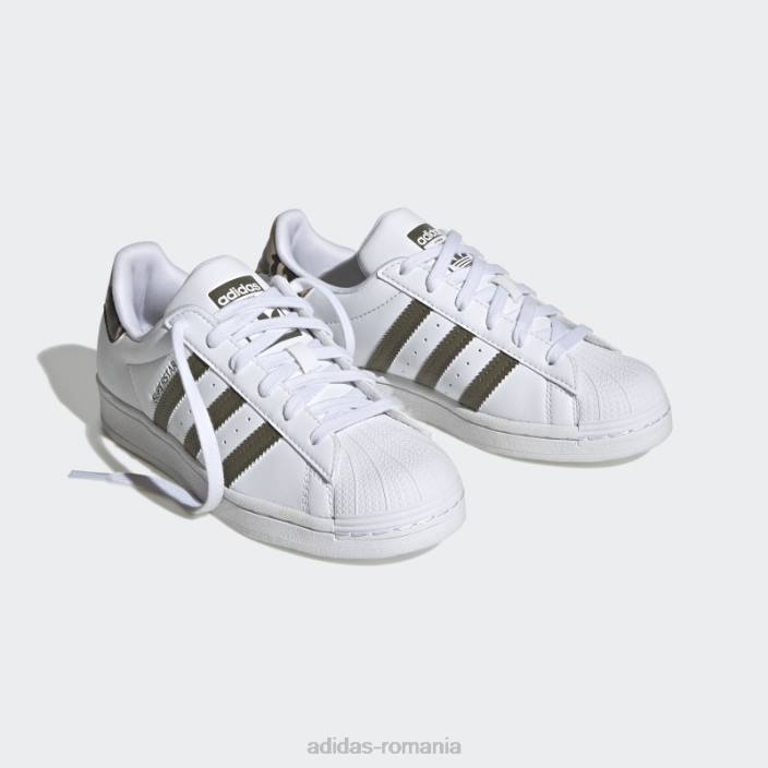 Adidas pantofi superstar fashion olive copii alb/măsliniu 2JBN17987