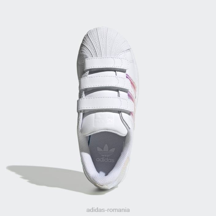 Adidas pantofi superstar fierbinți albi copii alb 2JBN11378