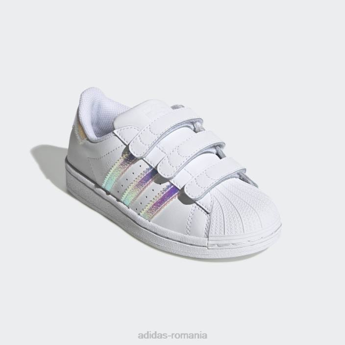 Adidas pantofi superstar fierbinți albi copii alb 2JBN11378