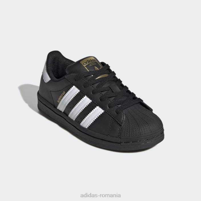 Adidas pantofi superstar moda albă copii alb negru 2JBN11055