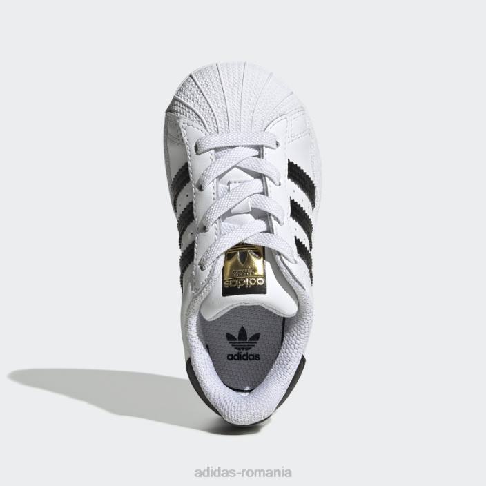 Adidas pantofi superstar moda neagra copii alb negru 2JBN11443