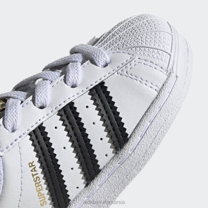 Adidas pantofi superstar moda neagra copii alb negru 2JBN11443