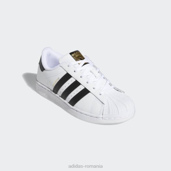 Adidas pantofi superstar negri eleganti copii alb negru 2JBN17846