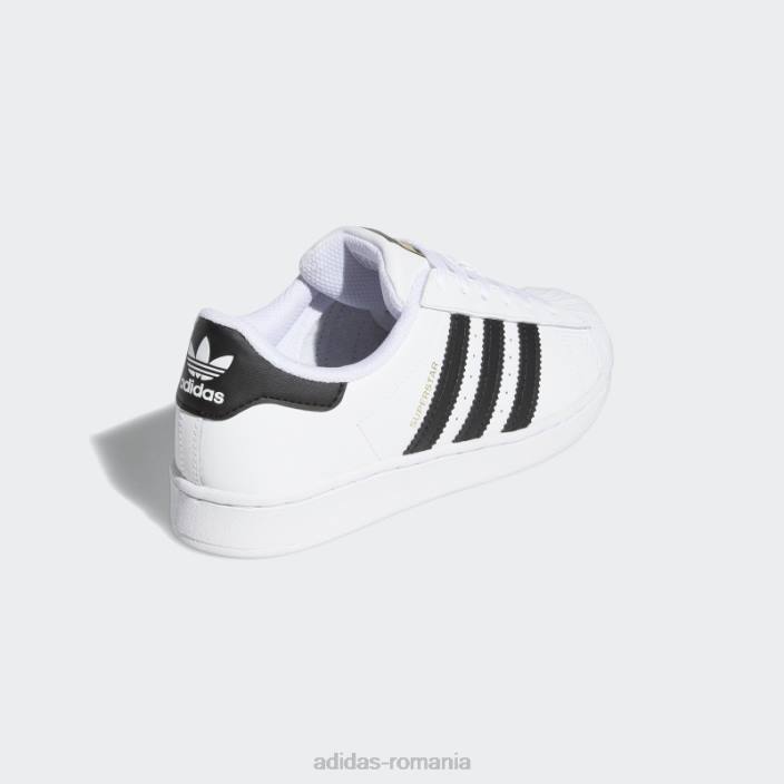 Adidas pantofi superstar negri eleganti copii alb negru 2JBN17846