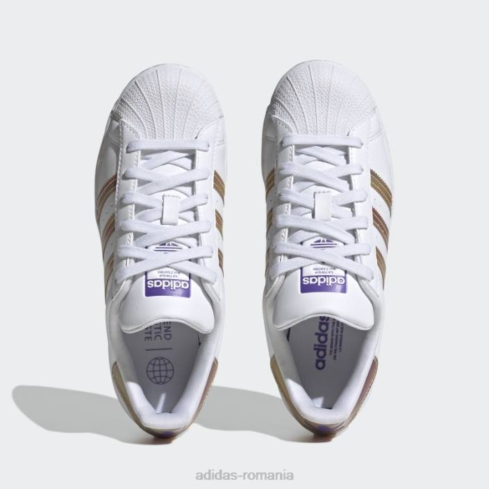 Adidas pantofi superstar purple rush fashion copii papură albă/violet 2JBN17936