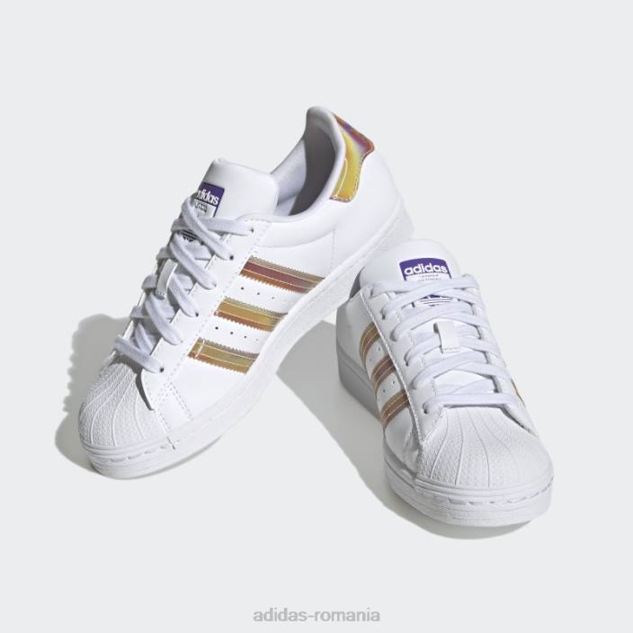 Adidas pantofi superstar purple rush fashion copii papură albă/violet 2JBN17936