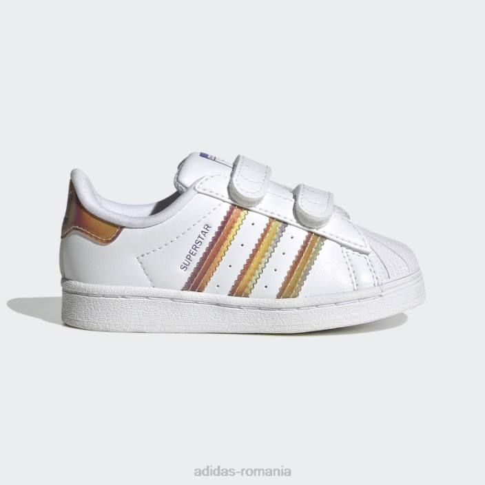 Adidas pantofi superstar purple rush fierbinte copii papură albă/violet 2JBN18008