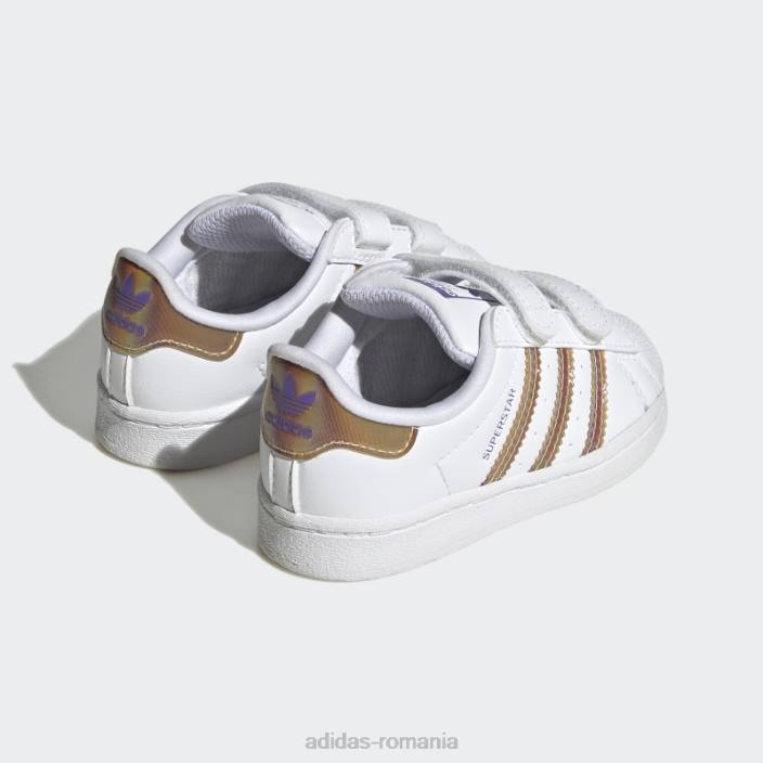 Adidas pantofi superstar purple rush fierbinte copii papură albă/violet 2JBN18008