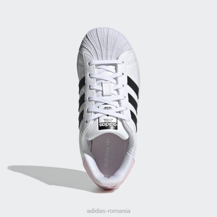 Adidas pantofi superstar roz eleganti copii alb/negru/roz 2JBN11475