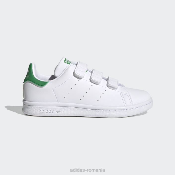 Adidas pantofi verzi stan smith moda copii alb/verde 2JBN11090