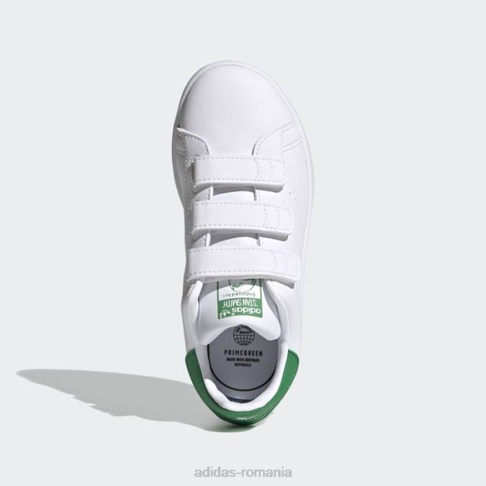 Adidas pantofi verzi stan smith moda copii alb/verde 2JBN11090