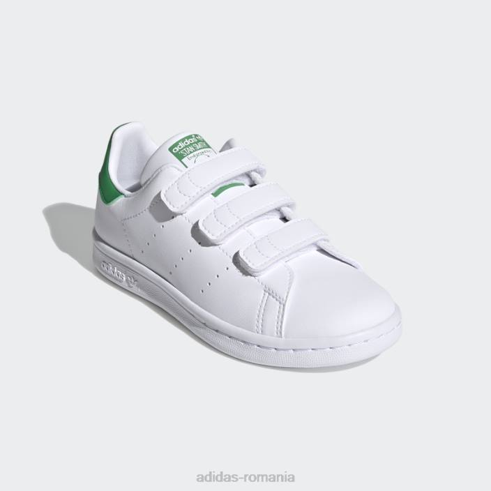 Adidas pantofi verzi stan smith moda copii alb/verde 2JBN11090