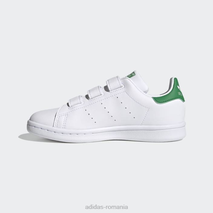 Adidas pantofi verzi stan smith moda copii alb/verde 2JBN11090
