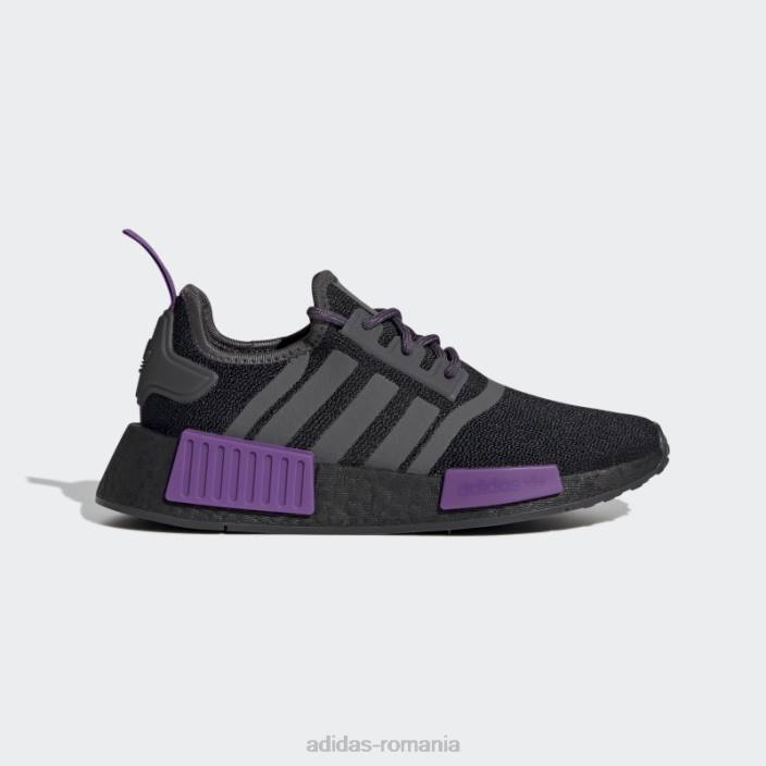 Adidas pantofi violet nmd-r1 copii negru/gri/violet 2JBN18117