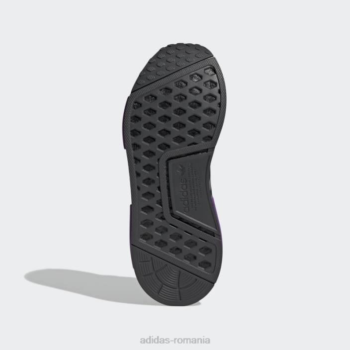 Adidas pantofi violet nmd-r1 copii negru/gri/violet 2JBN18117