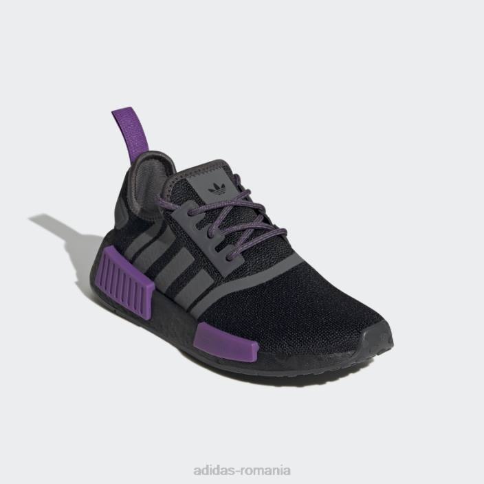 Adidas pantofi violet nmd-r1 copii negru/gri/violet 2JBN18117