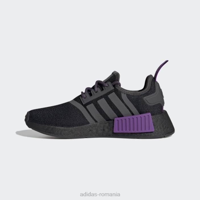 Adidas pantofi violet nmd-r1 copii negru/gri/violet 2JBN18117