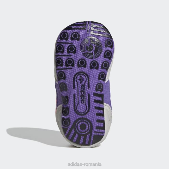 Adidas pantofi zx 8000 gri copii papură gri/roșu acid/violet 2JBN18175