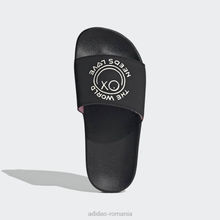 Adidas papuci adilette x andré saraiva negru copii negru/alb/roz 2JBN11497