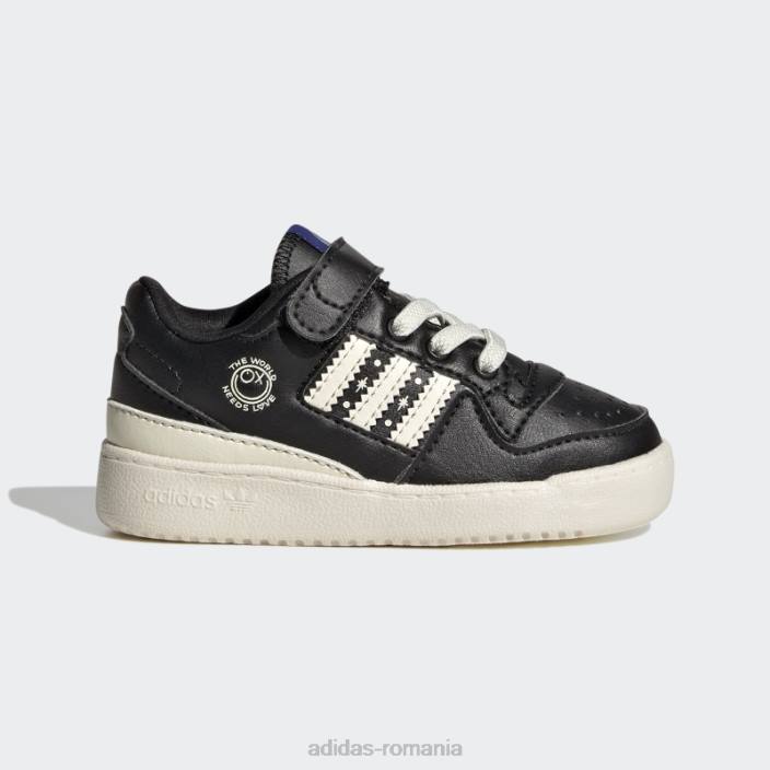 Adidas forum pantofi joase moda negru/alb copii alb negru 2JBN24917