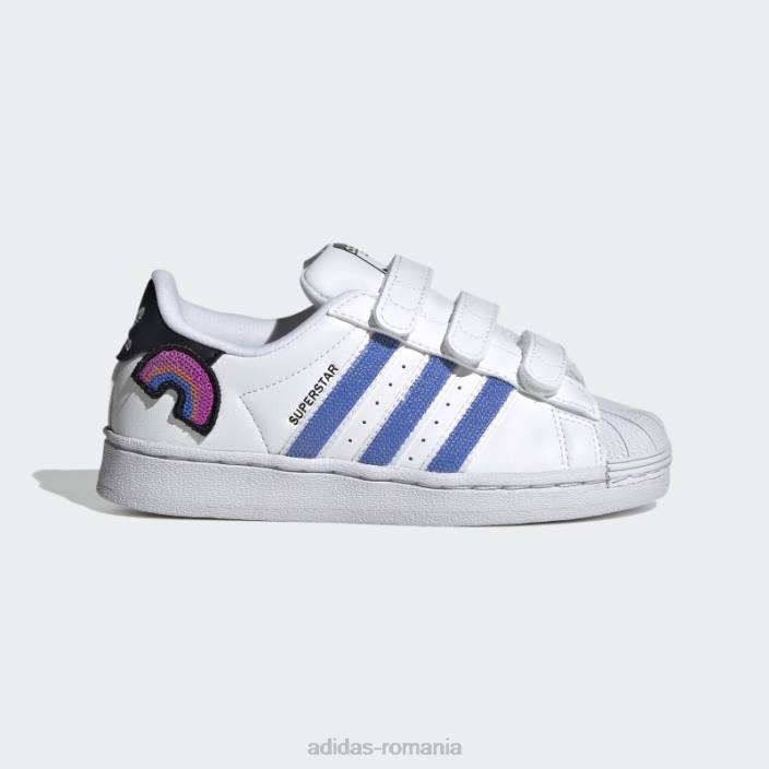 Adidas pantofi pantone superstar eleganti copii alb/albastru/pantone 2JBN24916