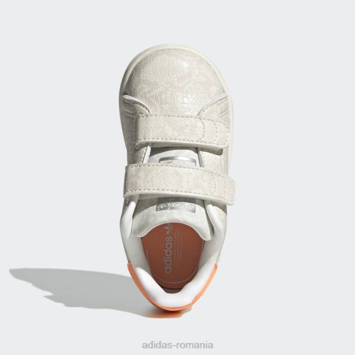 Adidas pantofi stan smith de modă portocaliu fascicul copii alb/portocaliu fascicul 2JBN24918