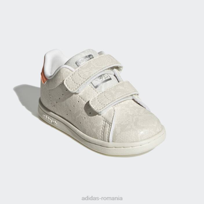 Adidas pantofi stan smith de modă portocaliu fascicul copii alb/portocaliu fascicul 2JBN24918