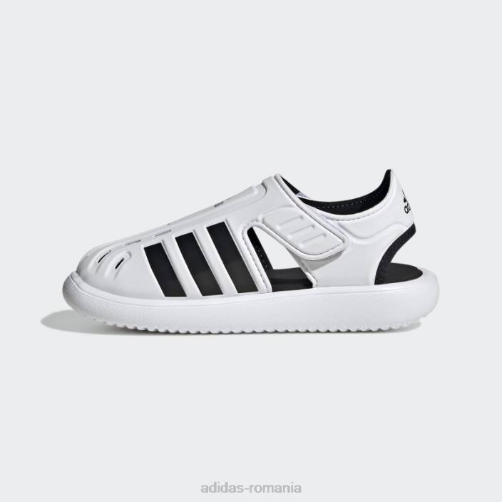 Adidas sandale de apă cu vârf închis de vară albe copii alb negru 2JBN24920