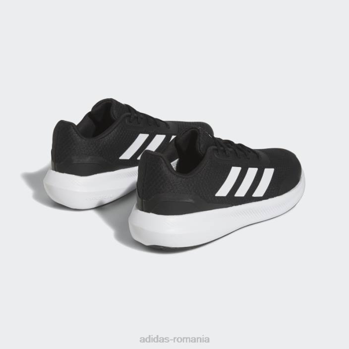 Adidas Falcon 3 pantofi sport din dantela albi copii alb negru 2JBN24542