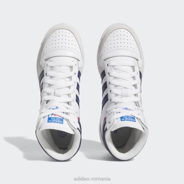 Adidas Top zece pantofi rb albastru închis copii alb/albastru închis 2JBN24448