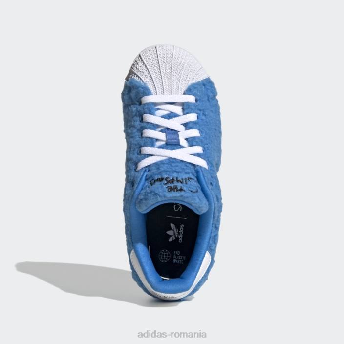 Adidas albi pantofii simpsons marge superstar copii alb negru 2JBN24743
