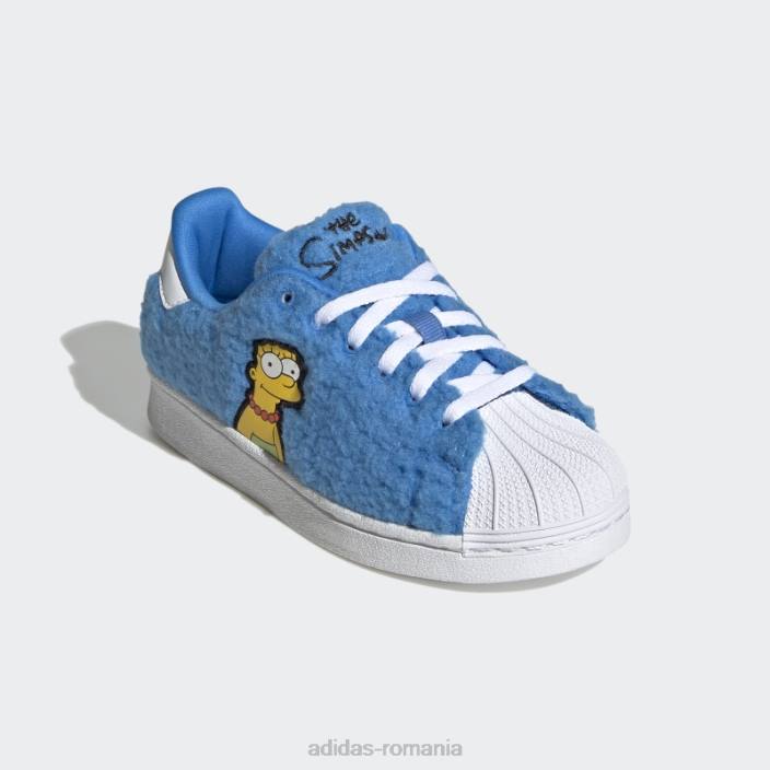 Adidas albi pantofii simpsons marge superstar copii alb negru 2JBN24743