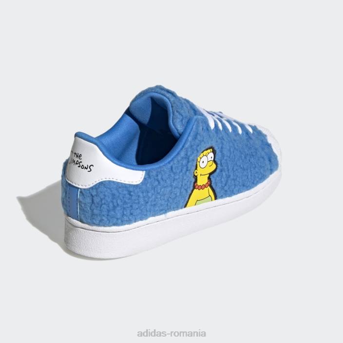 Adidas albi pantofii simpsons marge superstar copii alb negru 2JBN24743