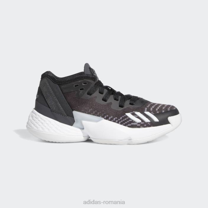 Adidas carbon d.o.n. numărul 4 pantofi de baschet fierbinți copii negru/alb/carbon 2JBN24750