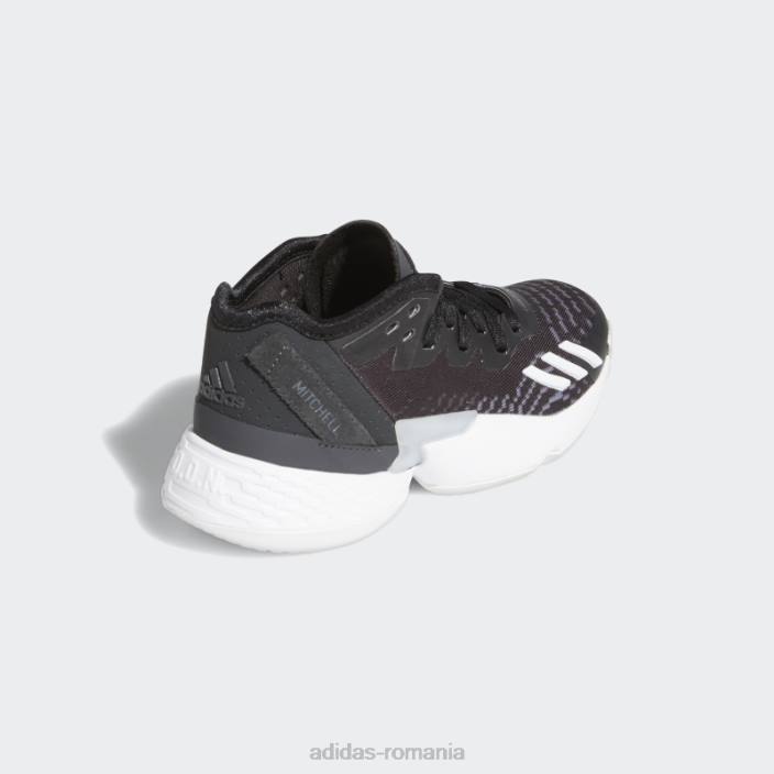 Adidas carbon d.o.n. numărul 4 pantofi de baschet fierbinți copii negru/alb/carbon 2JBN24750