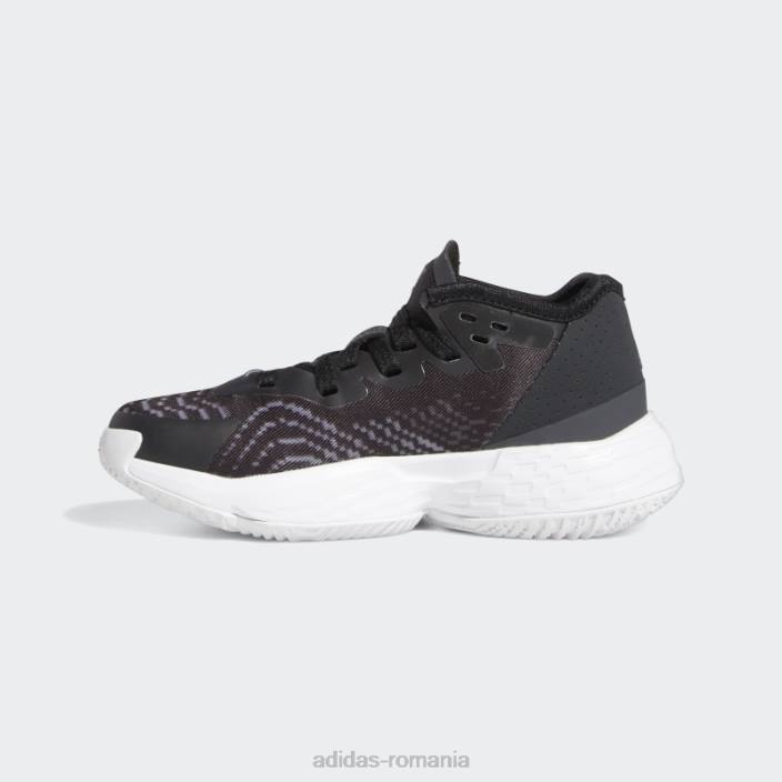 Adidas carbon d.o.n. numărul 4 pantofi de baschet fierbinți copii negru/alb/carbon 2JBN24750