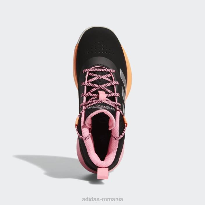 Adidas cross em up 5 pantofi de baschet largi negri copii negru/argintiu/roz fascicul 2JBN24799