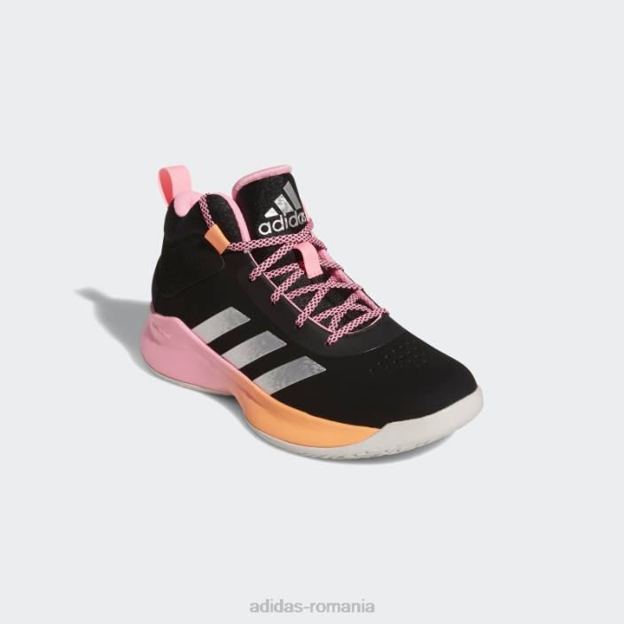 Adidas cross em up 5 pantofi de baschet largi negri copii negru/argintiu/roz fascicul 2JBN24799