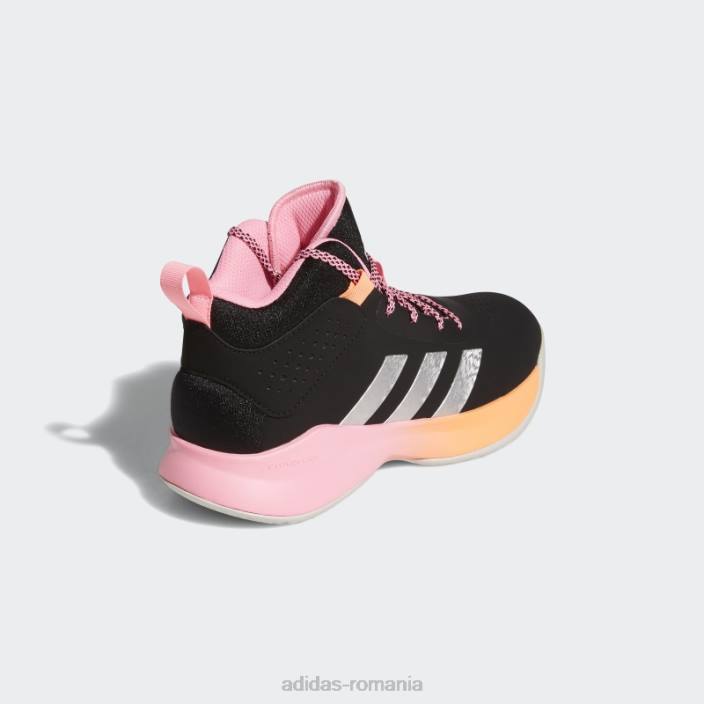 Adidas cross em up 5 pantofi de baschet largi negri copii negru/argintiu/roz fascicul 2JBN24799