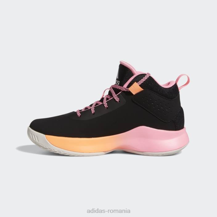 Adidas cross em up 5 pantofi de baschet largi negri copii negru/argintiu/roz fascicul 2JBN24799