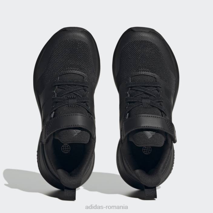 Adidas fortarun 2.0 cloudfoam pantofi din dantela elastic carbon stylish copii negru/carbon 2JBN24529