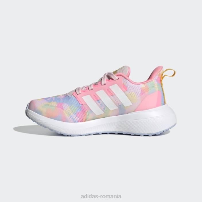 Adidas fortarun 2.0 cloudfoam pantofi sport alergare dantela roz copii zori roz/alb/albastru 2JBN24481