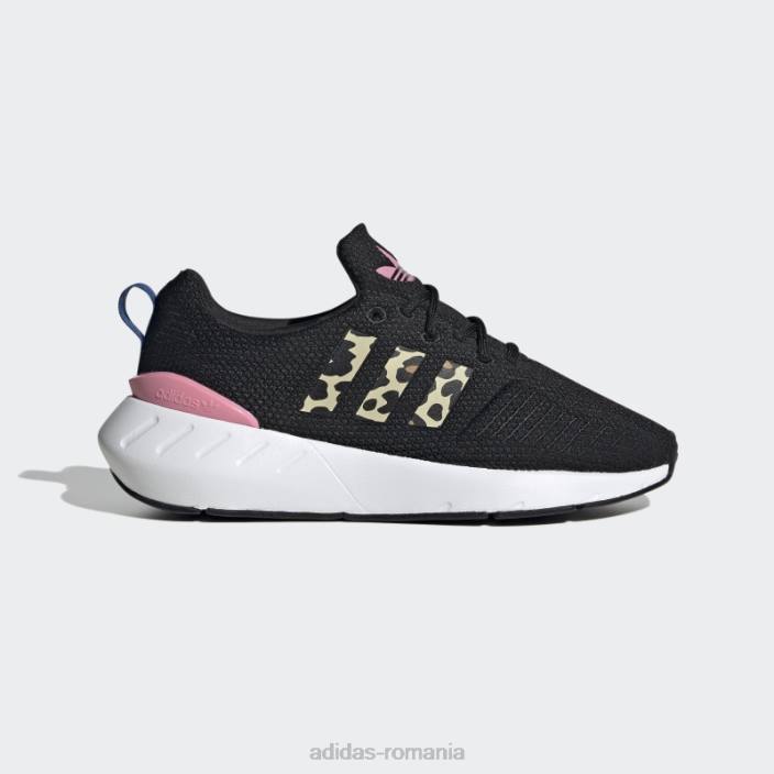 Adidas pantofi albaștri Swift Run 22 copii negru/roz/albastru 2JBN24614