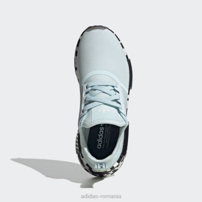 Adidas pantofi albi nmd-r1 de moda copii albastru/negru/alb 2JBN24681