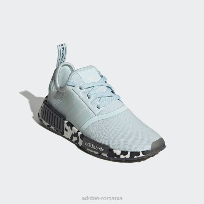 Adidas pantofi albi nmd-r1 de moda copii albastru/negru/alb 2JBN24681