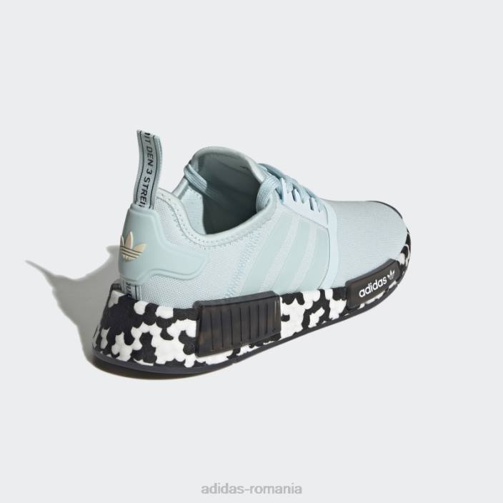 Adidas pantofi albi nmd-r1 de moda copii albastru/negru/alb 2JBN24681