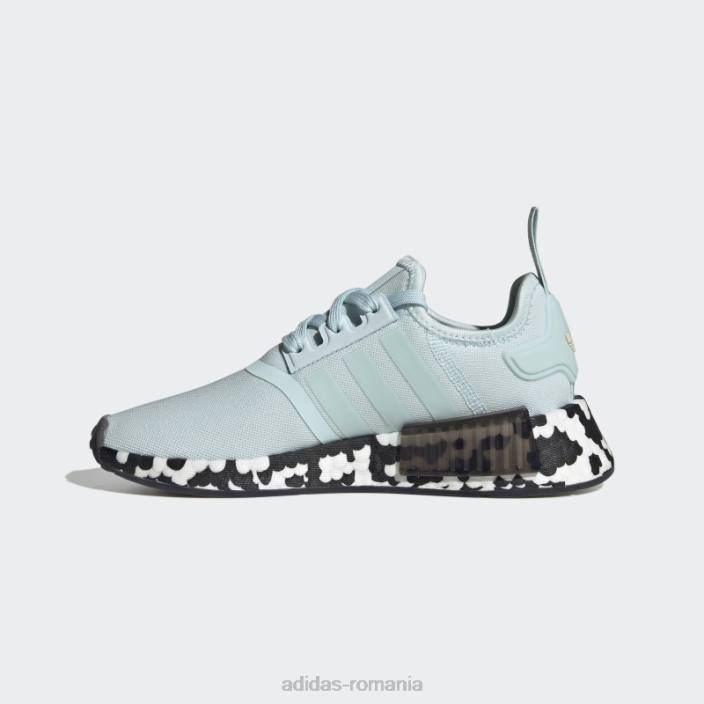 Adidas pantofi albi nmd-r1 de moda copii albastru/negru/alb 2JBN24681