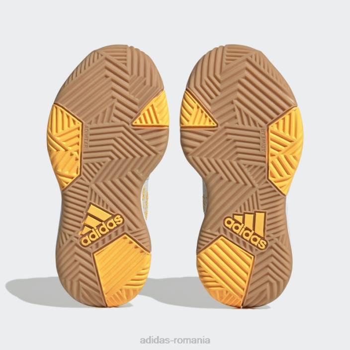 Adidas pantofi albi ownthegame 2.0 copii alb/negru/auriu 2JBN24509