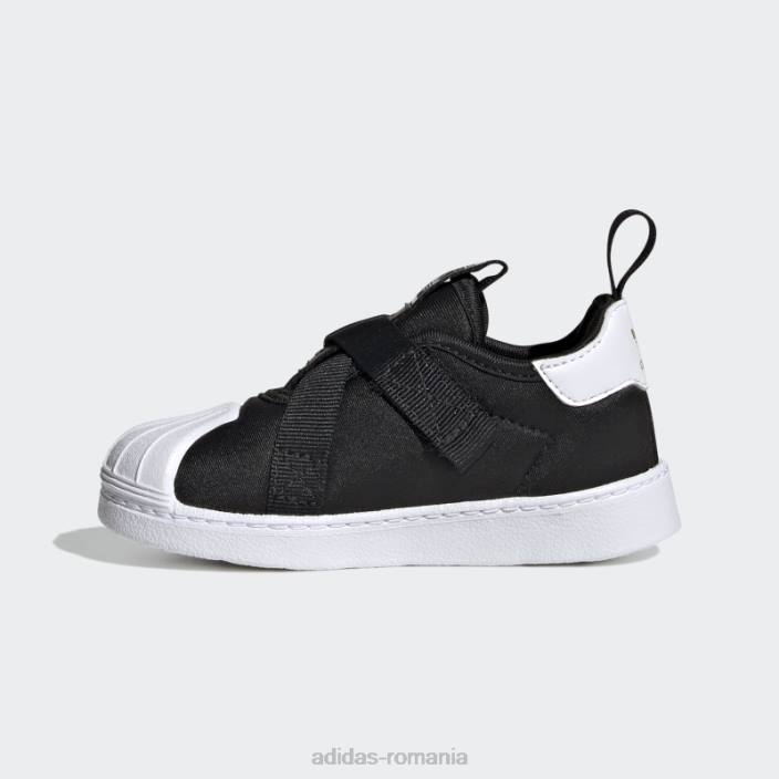 Adidas pantofi albi superstar 360 fierbinți copii negru/auriu metalic/alb 2JBN24929