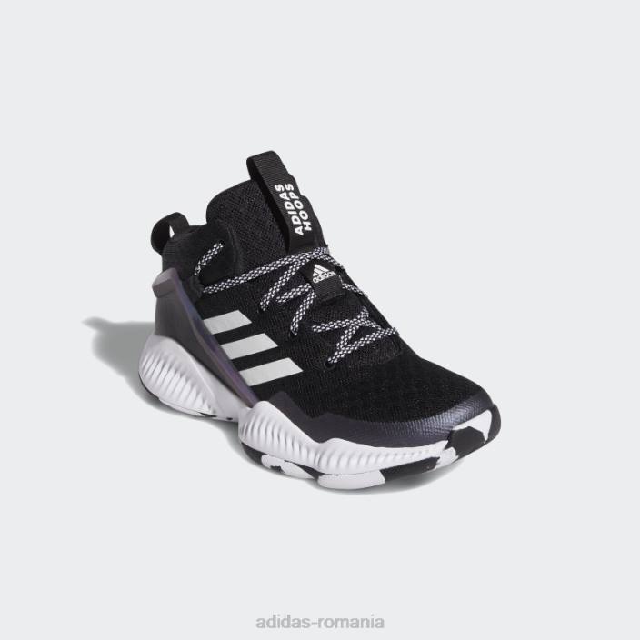 Adidas pantofi de blocare negri copii alb negru 2JBN24752
